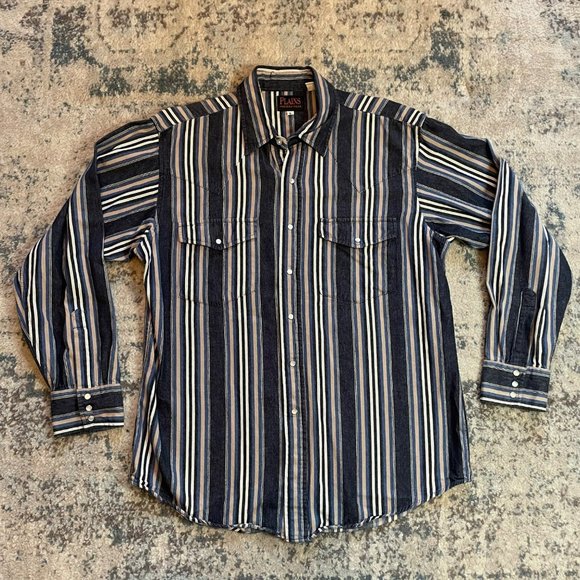 Plains Western Wear Shirts Plains Western Wear Vertical Striped